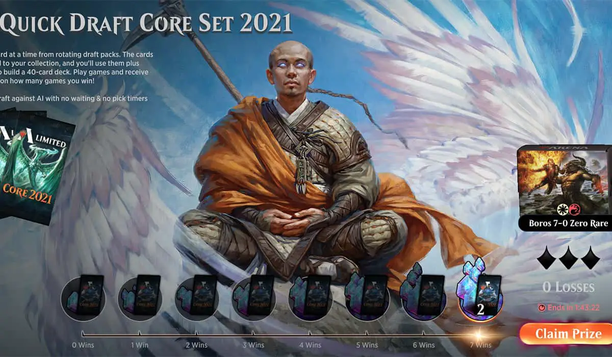 How to Get 7-0 with no Rares in Core 2021 Quick Draft MTG Arena