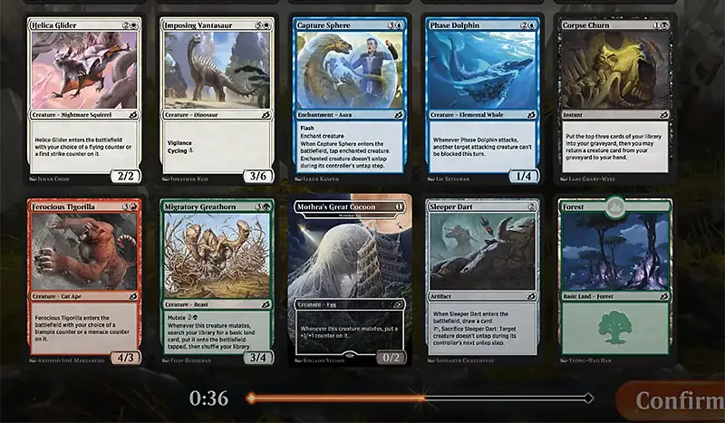 The timer in Premiere Draft puts stress on you to pick a card