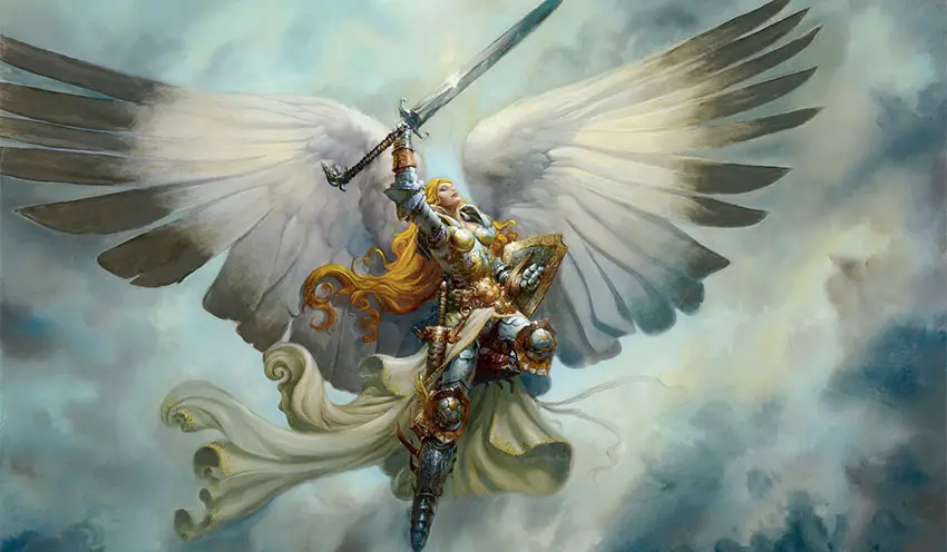 Many Angels are found in MTG White colour, as they represent purity, innocence, and faith. 