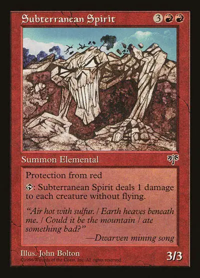 Subterranean Spirit - Great undervalued MTG Reserved List card less than 5 dollars