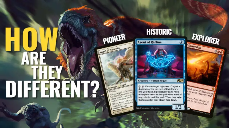 confused about MTG Pioneer, Explorer and Historic Formats? Here are the differences and similarities