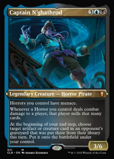 Captain N'ghathrod is the face Commander of the Mind Flayarrrs preconstructed deck.