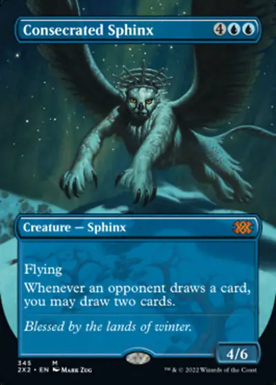 Consecrated Sphinx - one of the top Double Masters 2022 cards for players collectors.