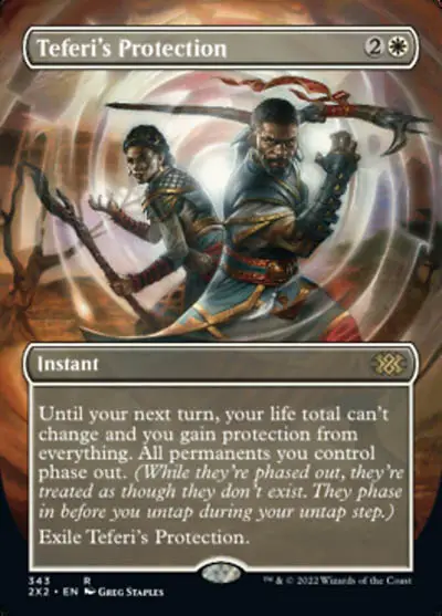 Teferi's Protection - one of the top Double Masters 2022 cards for players collectors.