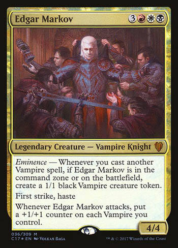 Edgar Markov is 1 of the most popular and most played Commanders in Magic for the past 2 years.