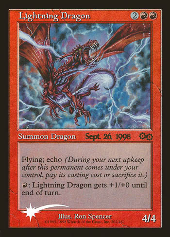 The first ever foil card in Magic the Gathering is a dragon card