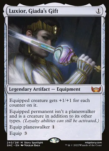 Using the Equipment Luxior is currently the only way to have Planeswalker Commanders deal Commander damge.