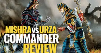 full review of the MTG Brothers War Commander Decks – Urza Iron Alliance and Mishra's Burnished Banner