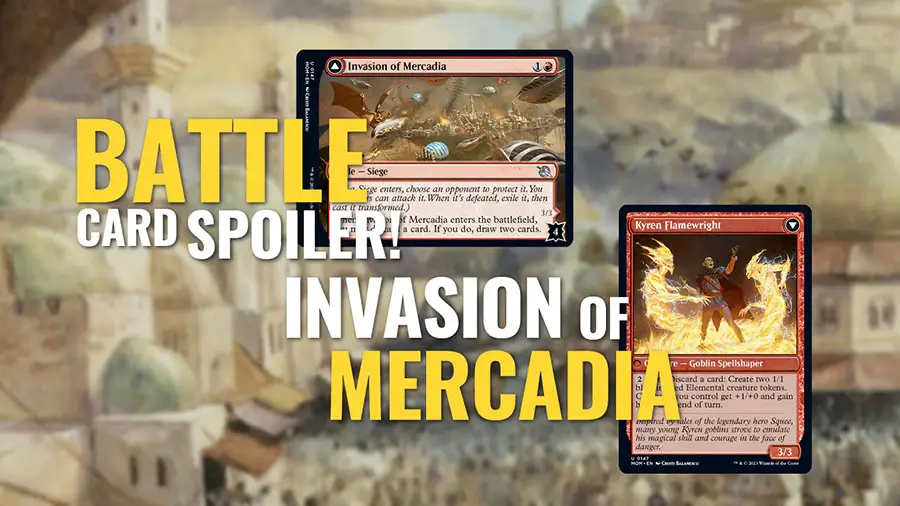 MTG March of the Machine spoiler card - new battle card type Invasion of Mercadia