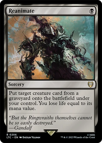 Reanimate is one of the exceptional MTG uncommons that is worth above 10dollars a piece, more than most rares and even mythic rare cards.