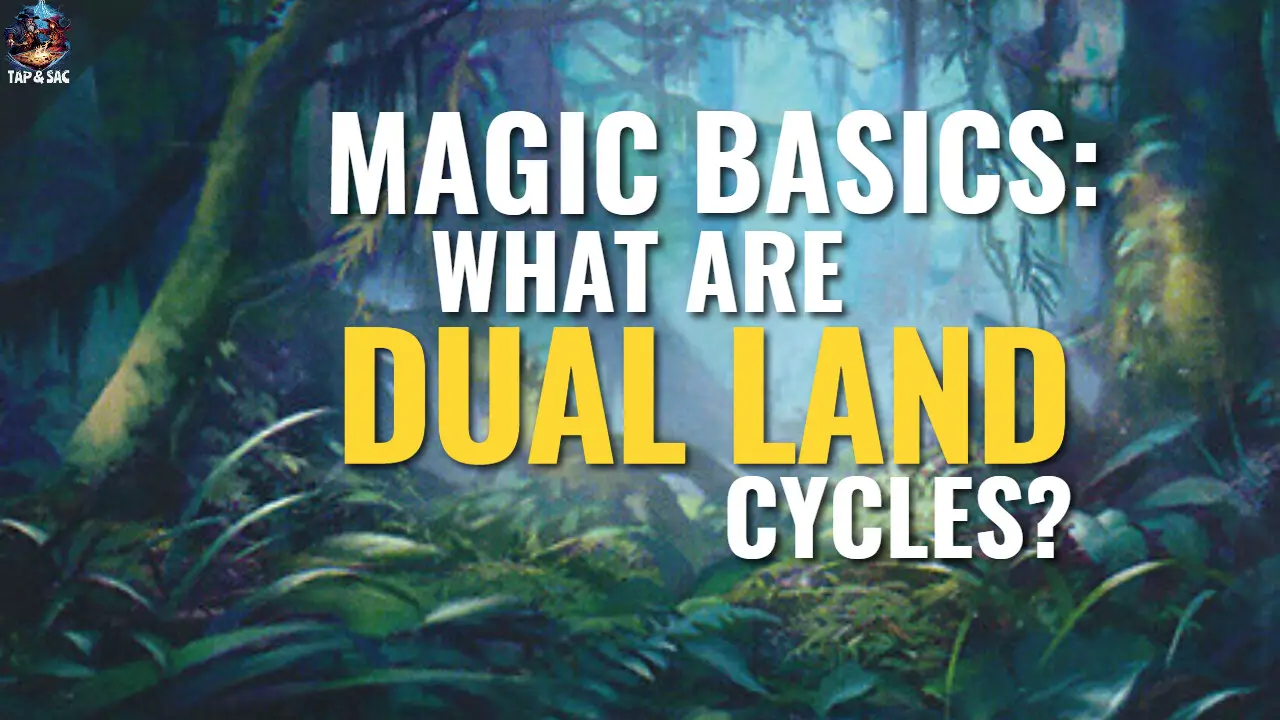 Understand all the different dual land cycles in MTG and how they are different. Dual Lands tap for 2 different colours of Mana but have different drawbacks or utility.
