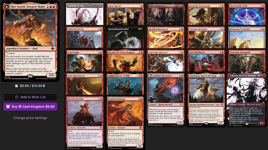 Ojer Axonil, Deepest Might is one of the hottest red, mono-coloured commanders today. Check out this deck tech and strategies on how to win.