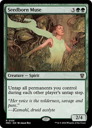 Seedborn Muse is a great reprint for Deadly Diguise MTG Murders at Karlov Manor Commander Deck
