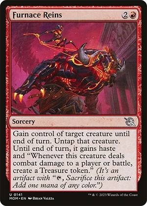 Use these red spells to gain control of opponent's creatures and sacrifice them for Rottenmouth Viper.